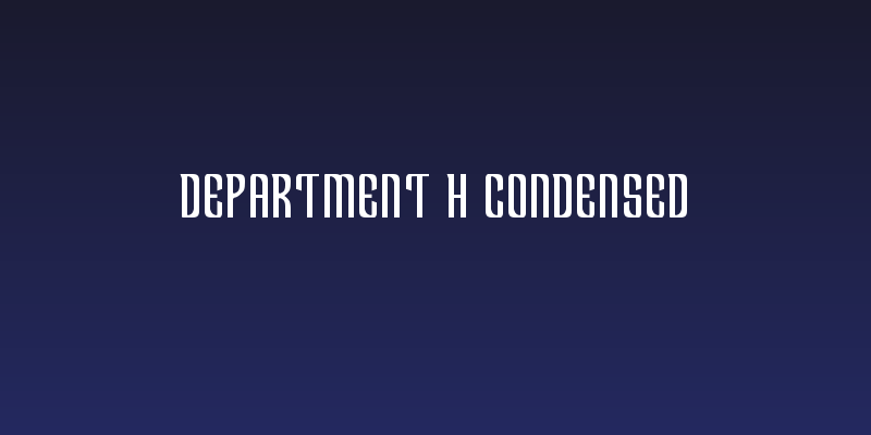 Department H Condensed Social Header