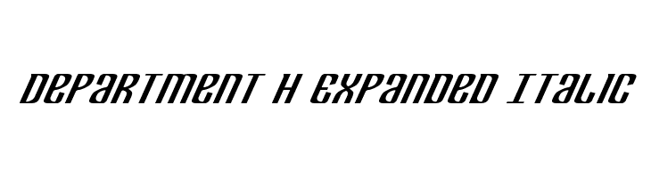 Department H Expanded Italic  フリーフォントのダウンロード