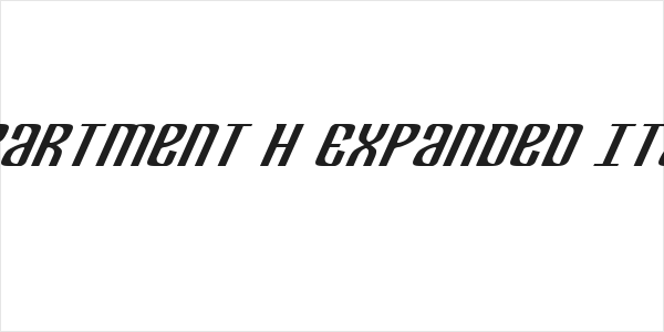 Department H Expanded Italic Logo