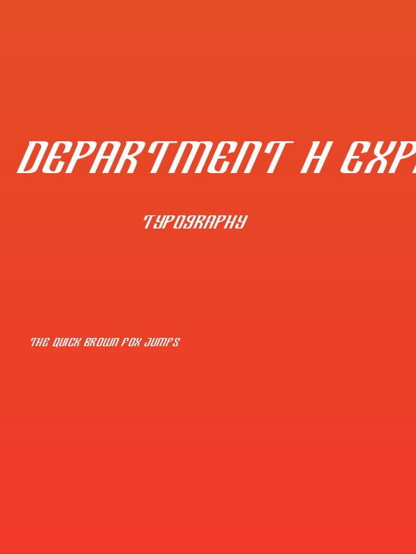 Department H Expanded Italic Poster
