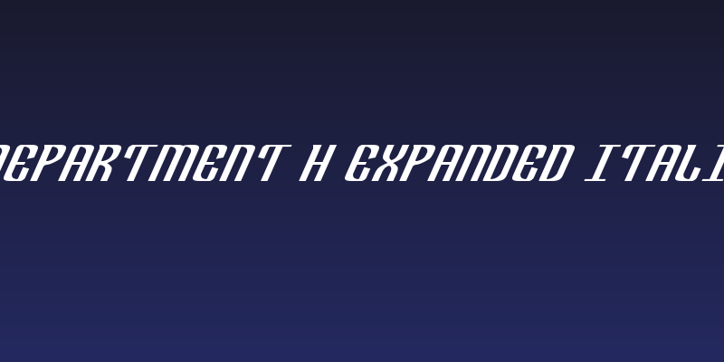 Department H Expanded Italic Social Header