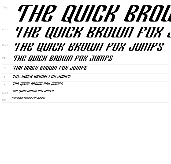 Department H Expanded Italic Waterfall