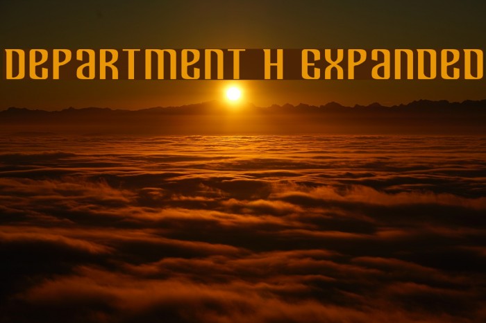 Department H Expanded Font examples