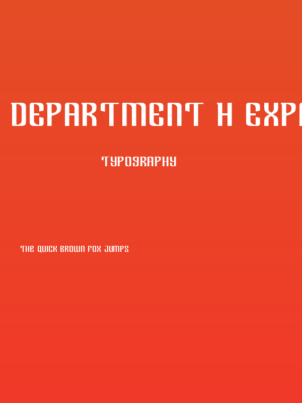 Department H Expanded Poster