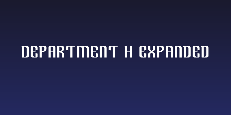 Department H Expanded Social Header