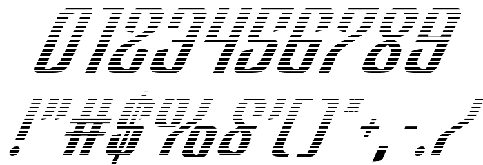 Department H Gradient Italic Font OTHER CHARS