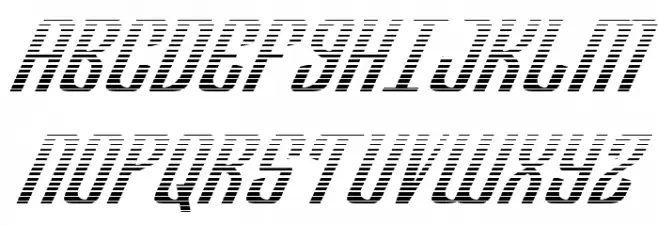 Department H Gradient Italic Caratteri MAIUSCOLE