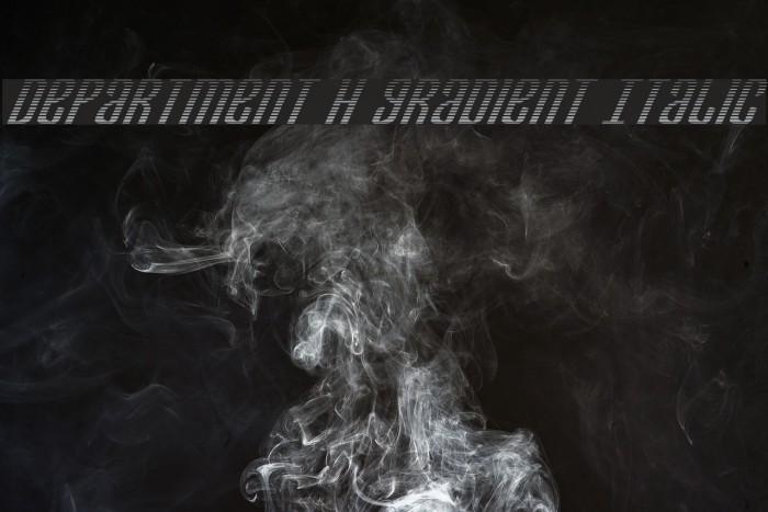 Department H Gradient Italic Font examples