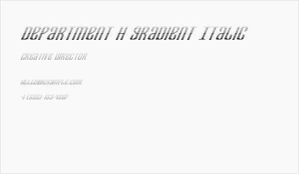 Department H Gradient Italic Business Card