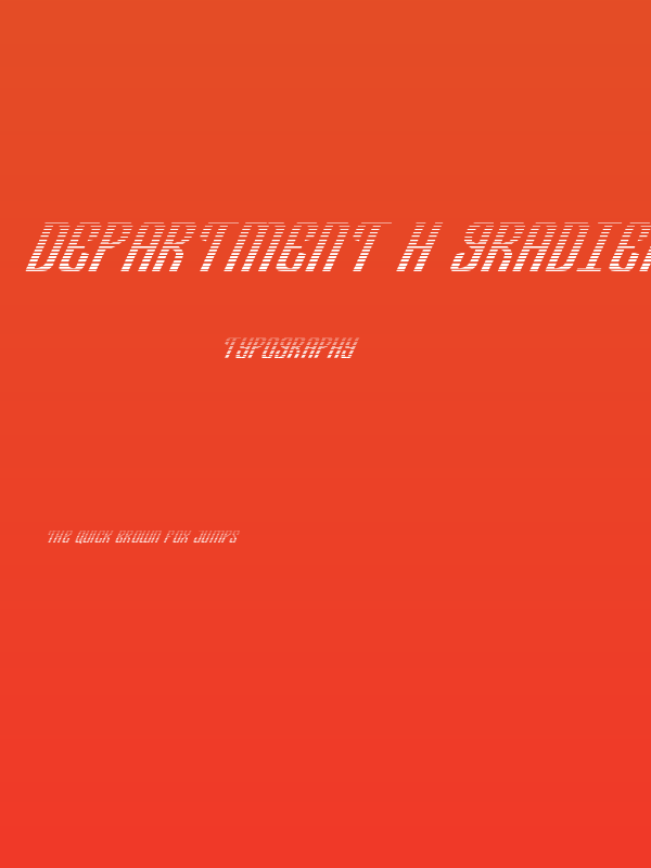 Department H Gradient Italic Poster