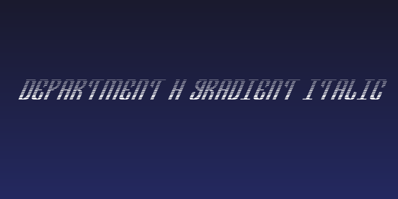 Department H Gradient Italic Social Header