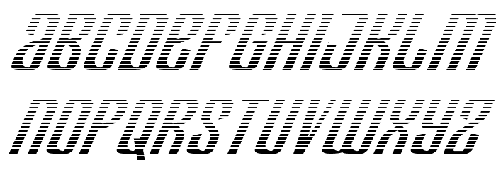 Department H Gradient Italic Font LOWERCASE