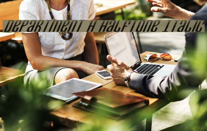 Department H Halftone Italic Example 3