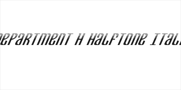 Department H Halftone Italic Logo
