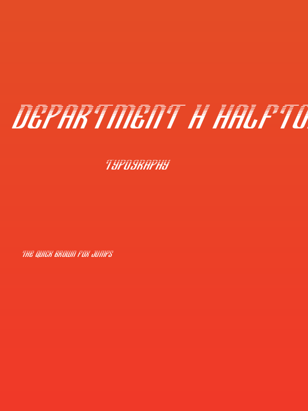 Department H Halftone Italic Poster