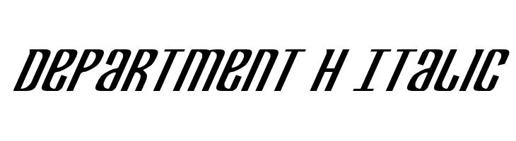 Department H Italic  免费字体下载