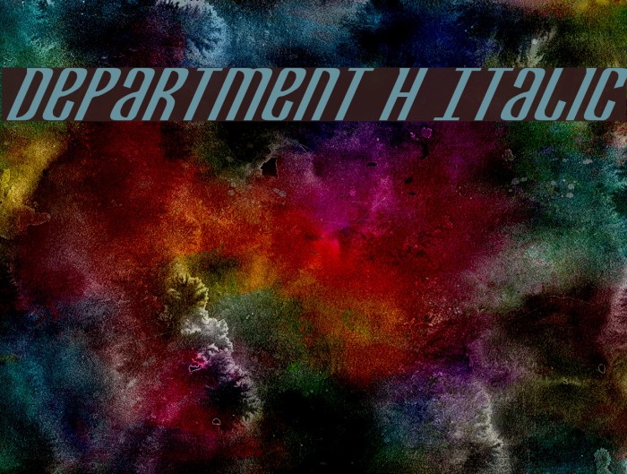 Department H Italic Example 1