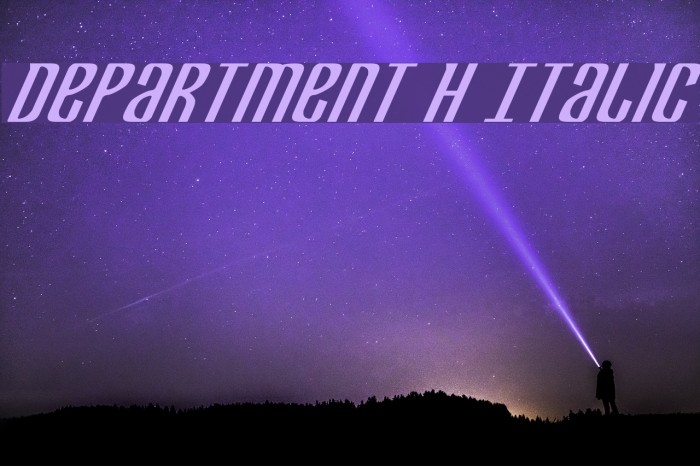 Department H Italic Example 2