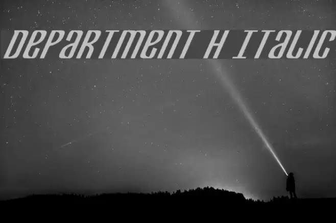 Department H Italic Font examples