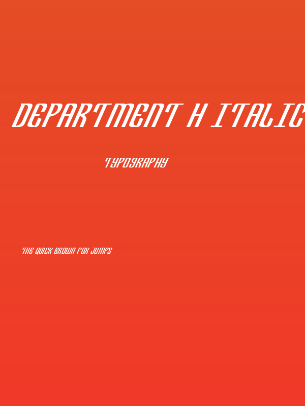 Department H Italic Poster