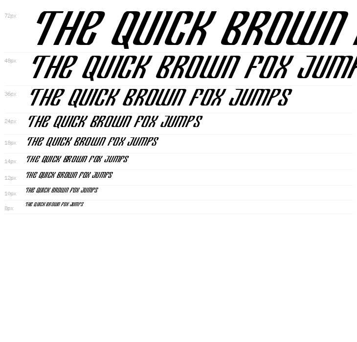 Department H Italic Waterfall