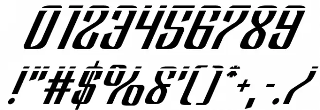 Department H Laser Italic Font OTHER CHARS