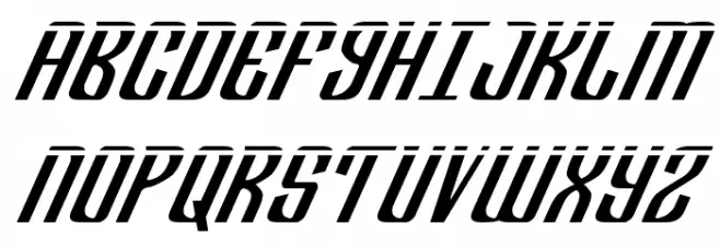 Department H Laser Italic Schriftart Groß