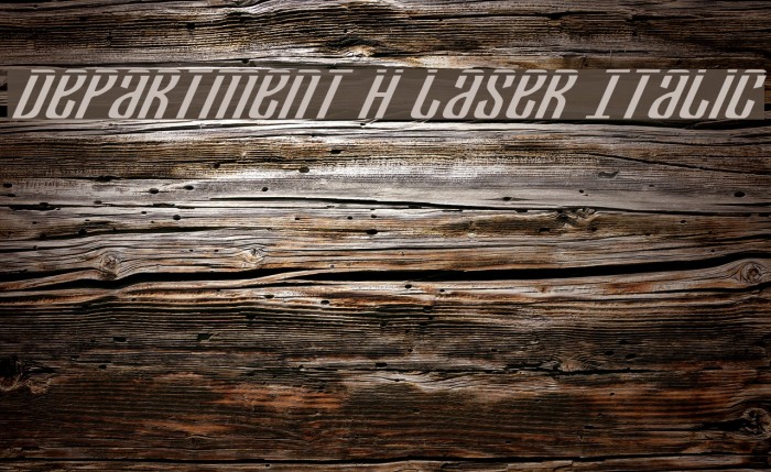 Department H Laser Italic Example 1