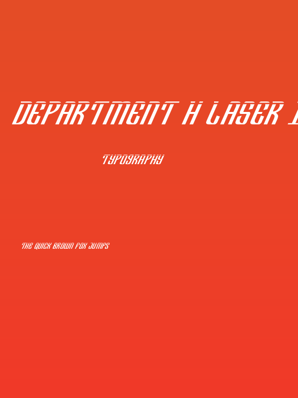 Department H Laser Italic Poster