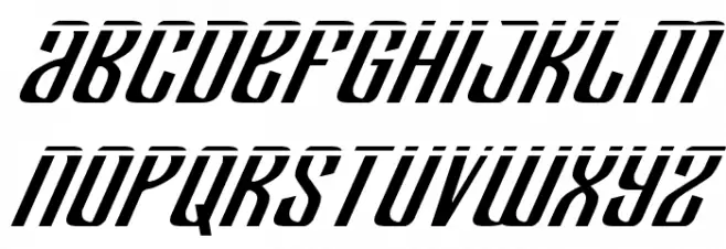 Department H Laser Italic Font LOWERCASE
