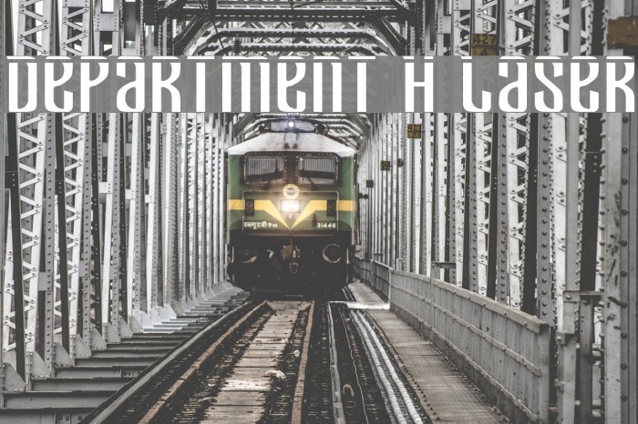Department H Laser Font examples