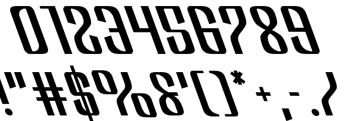 Department H Leftalic Font OTHER CHARS