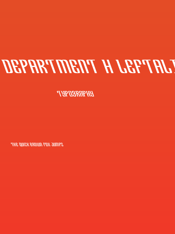 Department H Leftalic Poster