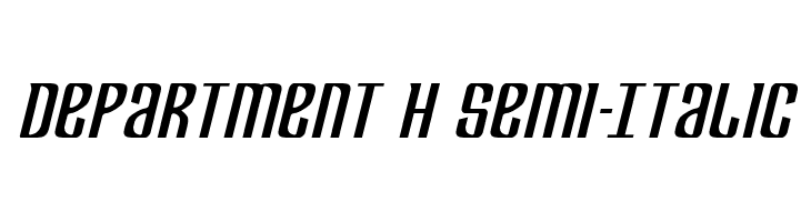 Department H Semi-Italic  Frei Schriftart Herunterladen