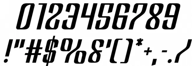 Department H Semi-Italic Font OTHER CHARS