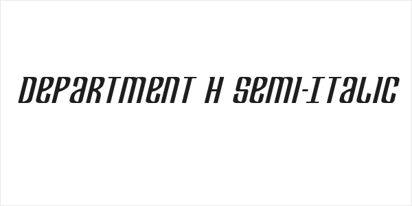 Department H Semi-Italic Logo
