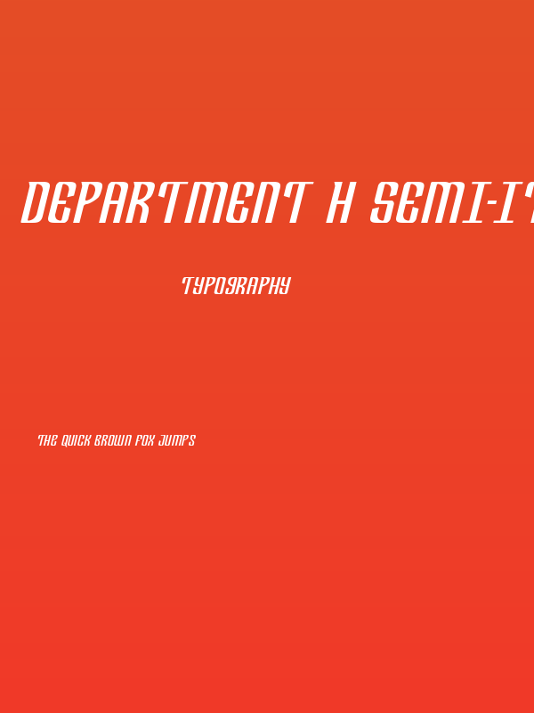 Department H Semi-Italic Poster