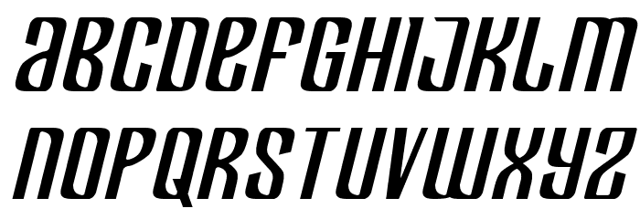 Department H Semi-Italic Font LOWERCASE