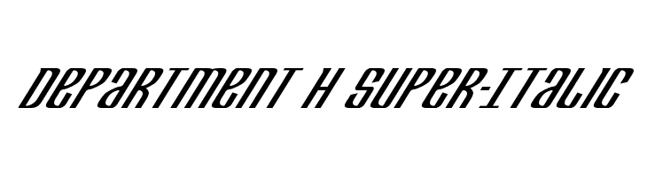 Department H Super-Italic  Frei Schriftart Herunterladen