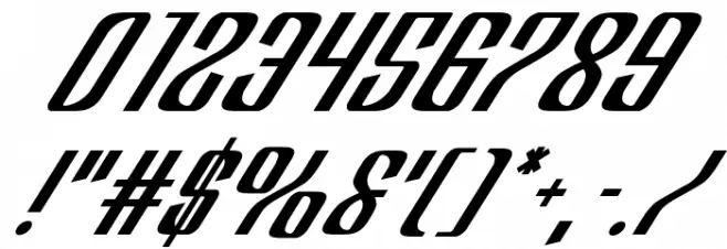 Department H Super-Italic Font OTHER CHARS