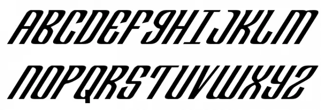 Department H Super-Italic फ़ॉन्ट अपरकेस