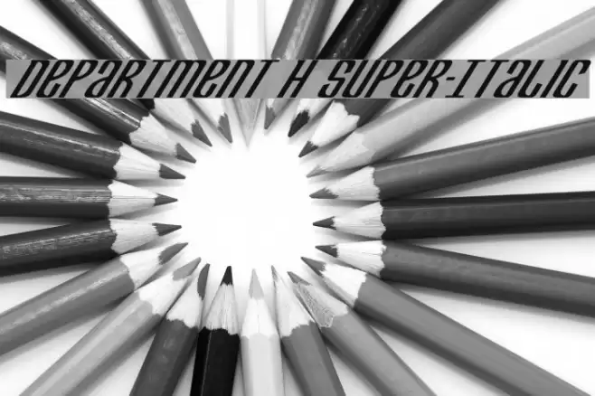 Department H Super-Italic Font examples