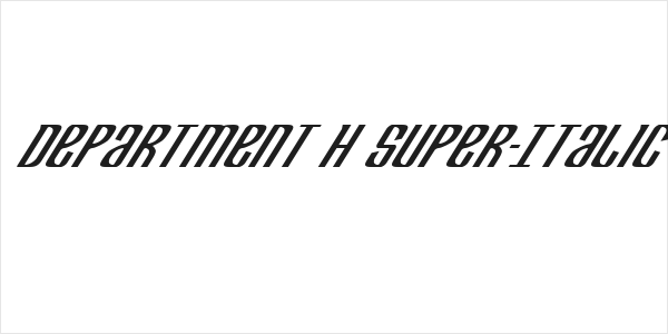 Department H Super-Italic Logo