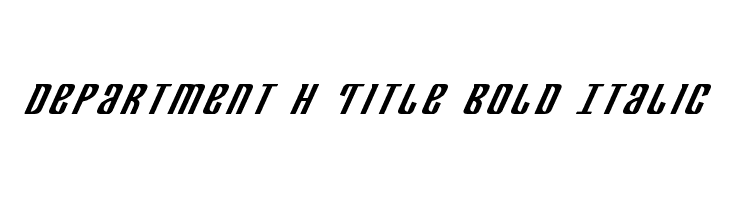 Department H Title Bold Italic  font caratteri gratis