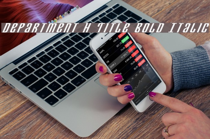 Department H Title Bold Italic Example 2