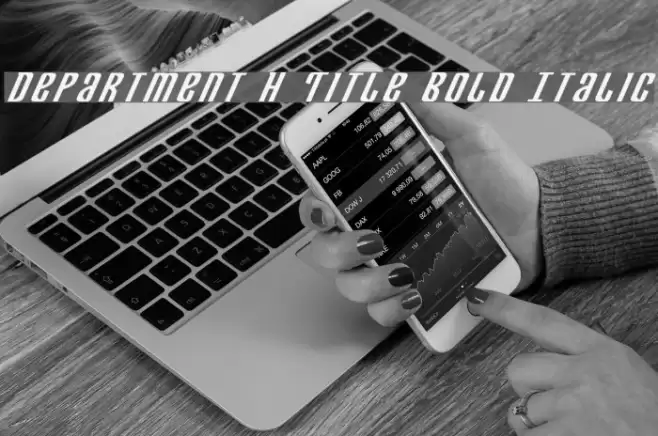 Department H Title Bold Italic Font examples