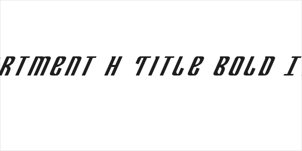 Department H Title Bold Italic Logo