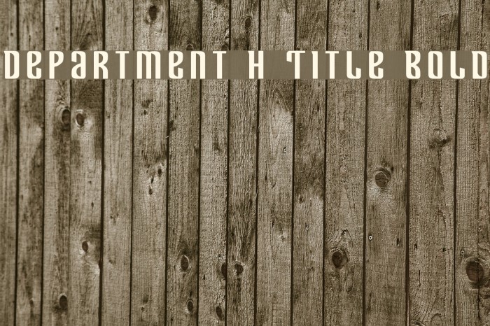 Department H Title Bold Example 1