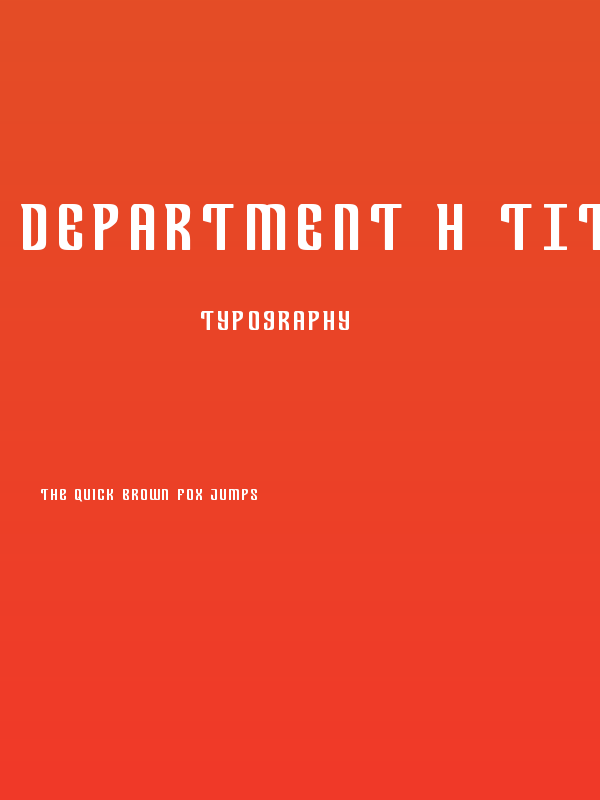 Department H Title Bold Poster