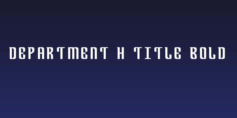 Department H Title Bold Social Header